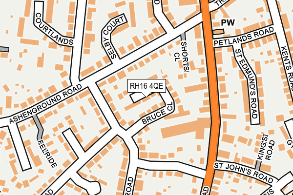 RH16 4QE map - OS OpenMap – Local (Ordnance Survey)