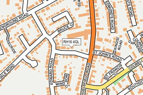 RH16 4QL map - OS OpenMap – Local (Ordnance Survey)