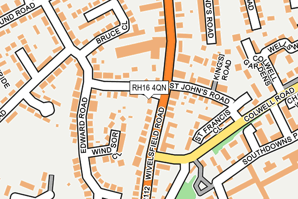 RH16 4QN map - OS OpenMap – Local (Ordnance Survey)