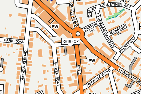 RH16 4QP map - OS OpenMap – Local (Ordnance Survey)