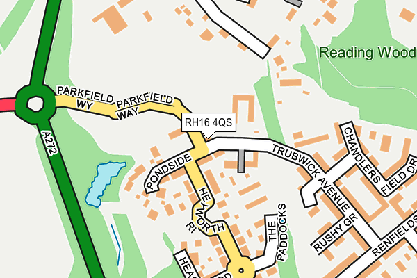 RH16 4QS map - OS OpenMap – Local (Ordnance Survey)