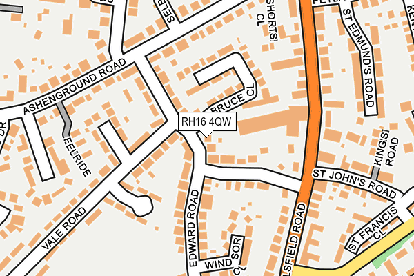 RH16 4QW map - OS OpenMap – Local (Ordnance Survey)