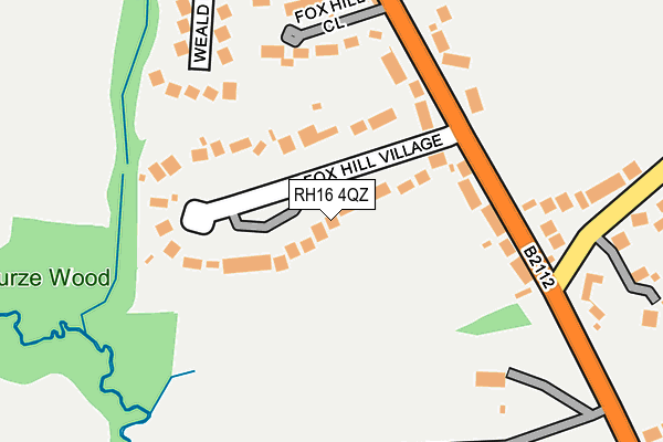 RH16 4QZ map - OS OpenMap – Local (Ordnance Survey)