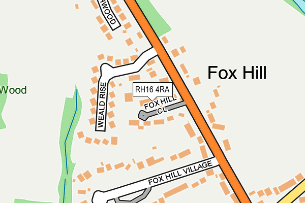 RH16 4RA map - OS OpenMap – Local (Ordnance Survey)