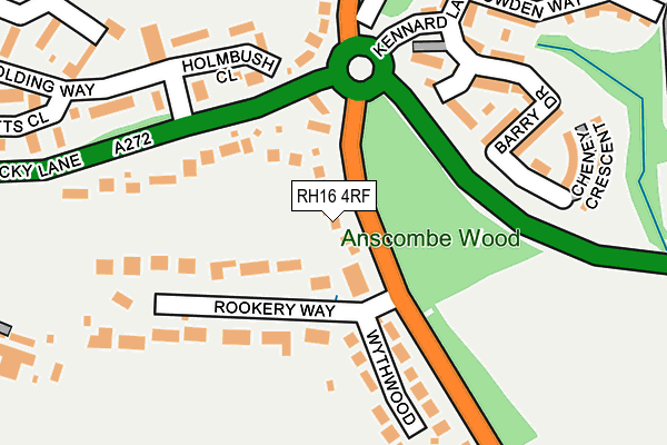 RH16 4RF map - OS OpenMap – Local (Ordnance Survey)