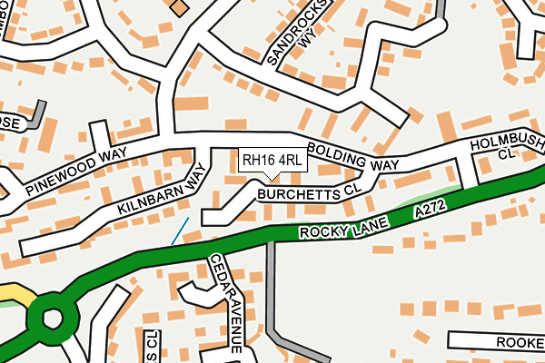 RH16 4RL map - OS OpenMap – Local (Ordnance Survey)