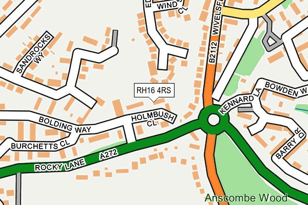 RH16 4RS map - OS OpenMap – Local (Ordnance Survey)