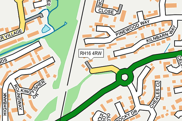 RH16 4RW map - OS OpenMap – Local (Ordnance Survey)