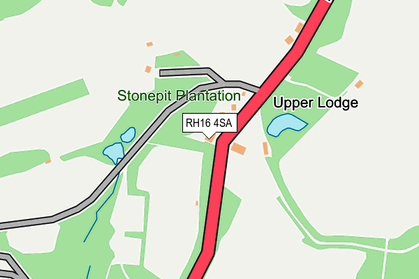 RH16 4SA map - OS OpenMap – Local (Ordnance Survey)