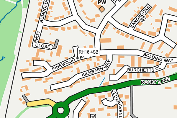 RH16 4SB map - OS OpenMap – Local (Ordnance Survey)