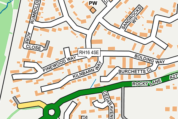 RH16 4SE map - OS OpenMap – Local (Ordnance Survey)