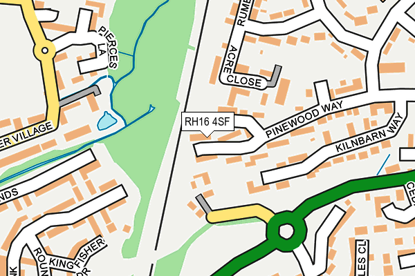 RH16 4SF map - OS OpenMap – Local (Ordnance Survey)