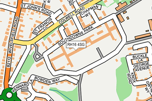 RH16 4SG map - OS OpenMap – Local (Ordnance Survey)