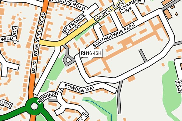 RH16 4SH map - OS OpenMap – Local (Ordnance Survey)