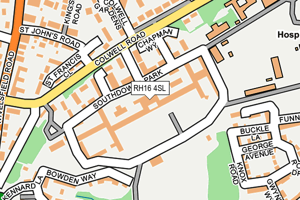 RH16 4SL map - OS OpenMap – Local (Ordnance Survey)