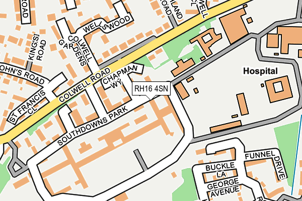 RH16 4SN map - OS OpenMap – Local (Ordnance Survey)