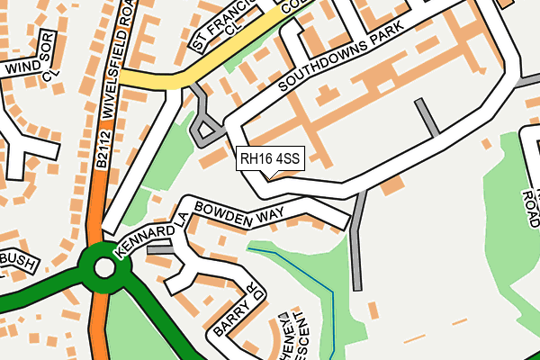 RH16 4SS map - OS OpenMap – Local (Ordnance Survey)