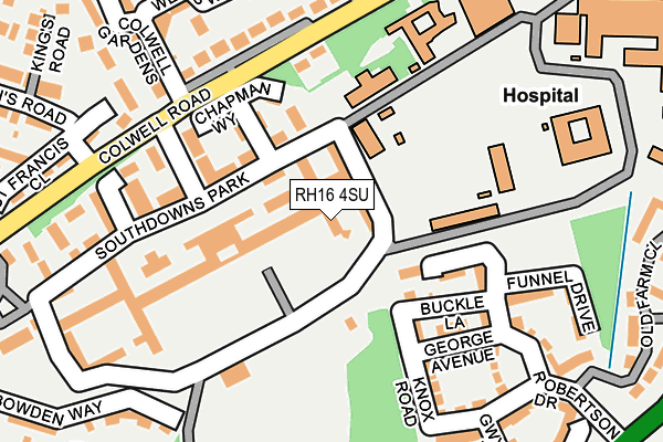 RH16 4SU map - OS OpenMap – Local (Ordnance Survey)