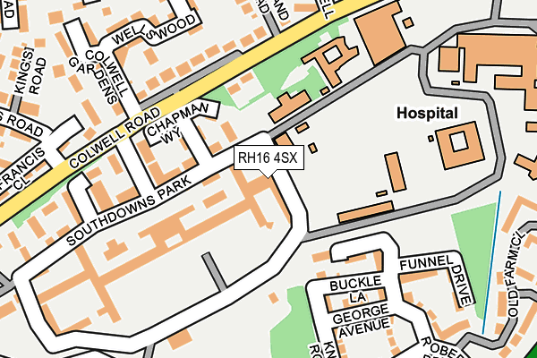 RH16 4SX map - OS OpenMap – Local (Ordnance Survey)
