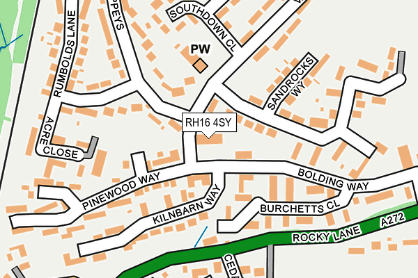 RH16 4SY map - OS OpenMap – Local (Ordnance Survey)