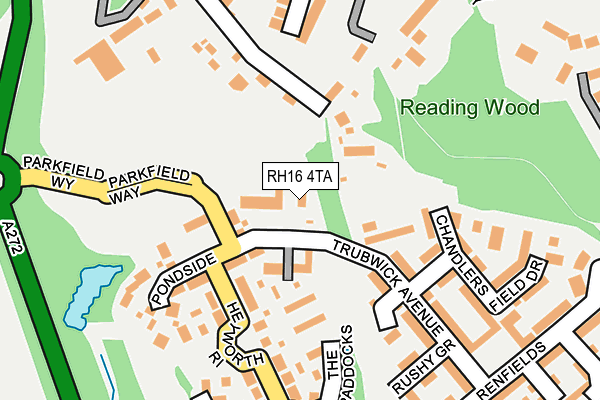 RH16 4TA map - OS OpenMap – Local (Ordnance Survey)