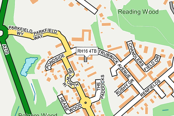 RH16 4TB map - OS OpenMap – Local (Ordnance Survey)