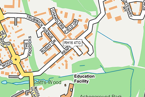 RH16 4TG map - OS OpenMap – Local (Ordnance Survey)