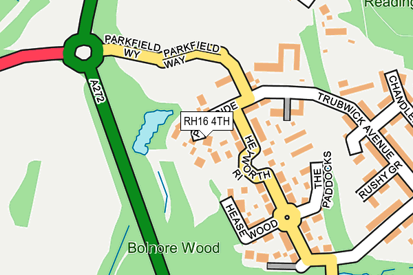 RH16 4TH map - OS OpenMap – Local (Ordnance Survey)