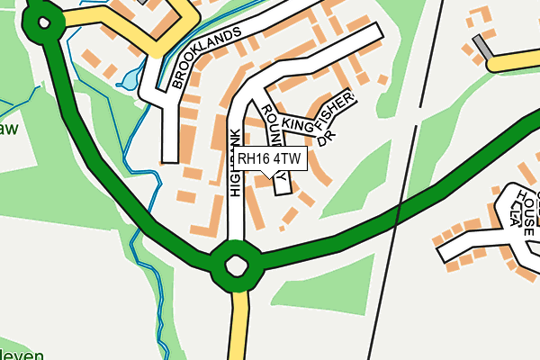 RH16 4TW map - OS OpenMap – Local (Ordnance Survey)