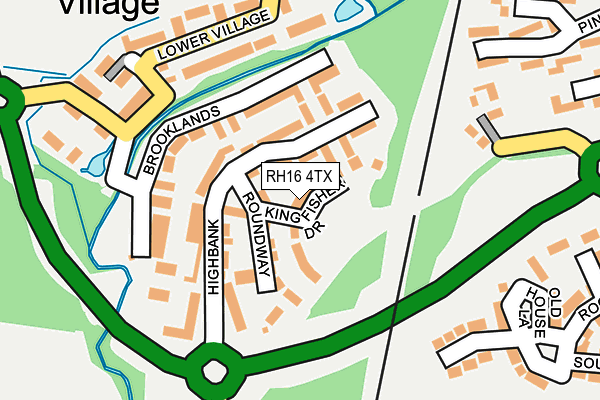 RH16 4TX map - OS OpenMap – Local (Ordnance Survey)