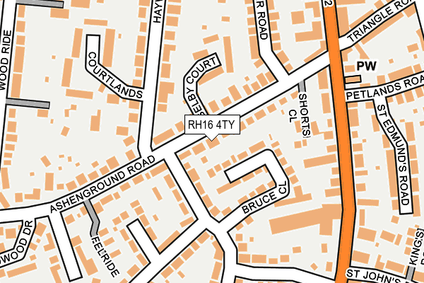 RH16 4TY map - OS OpenMap – Local (Ordnance Survey)