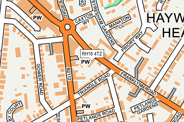 RH16 4TZ map - OS OpenMap – Local (Ordnance Survey)