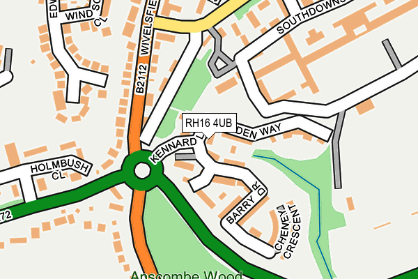 RH16 4UB map - OS OpenMap – Local (Ordnance Survey)