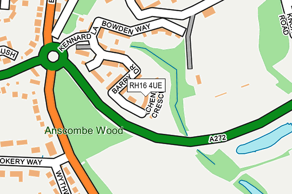 RH16 4UE map - OS OpenMap – Local (Ordnance Survey)
