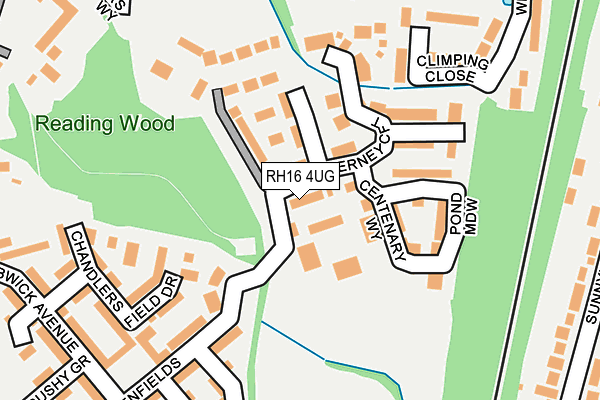 RH16 4UG map - OS OpenMap – Local (Ordnance Survey)