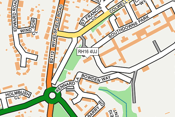 RH16 4UJ map - OS OpenMap – Local (Ordnance Survey)