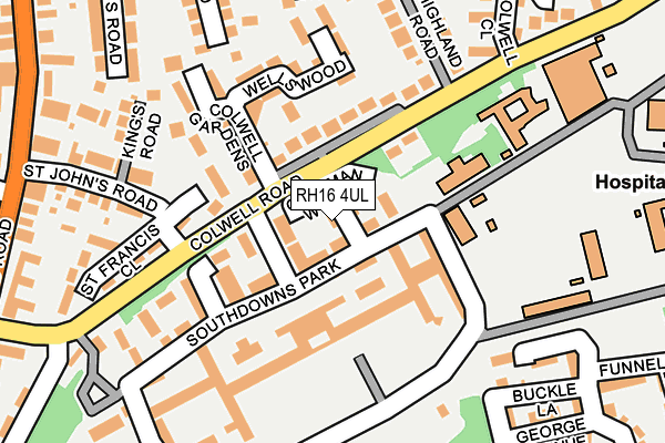 RH16 4UL map - OS OpenMap – Local (Ordnance Survey)