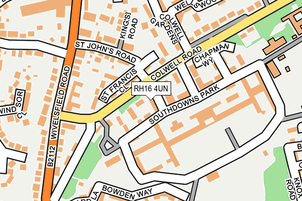 RH16 4UN map - OS OpenMap – Local (Ordnance Survey)