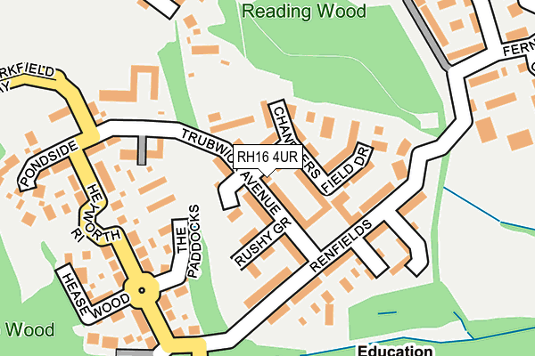 RH16 4UR map - OS OpenMap – Local (Ordnance Survey)