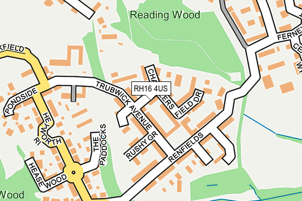 RH16 4US map - OS OpenMap – Local (Ordnance Survey)