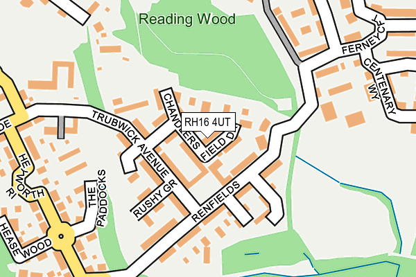 RH16 4UT map - OS OpenMap – Local (Ordnance Survey)