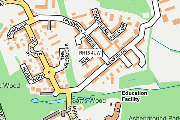 RH16 4UW map - OS OpenMap – Local (Ordnance Survey)