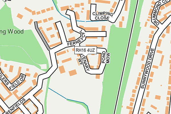 RH16 4UZ map - OS OpenMap – Local (Ordnance Survey)