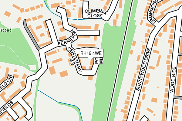 RH16 4WE map - OS OpenMap – Local (Ordnance Survey)