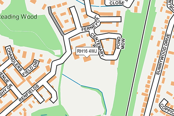RH16 4WJ map - OS OpenMap – Local (Ordnance Survey)