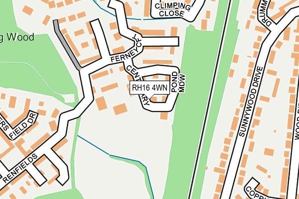 RH16 4WN map - OS OpenMap – Local (Ordnance Survey)