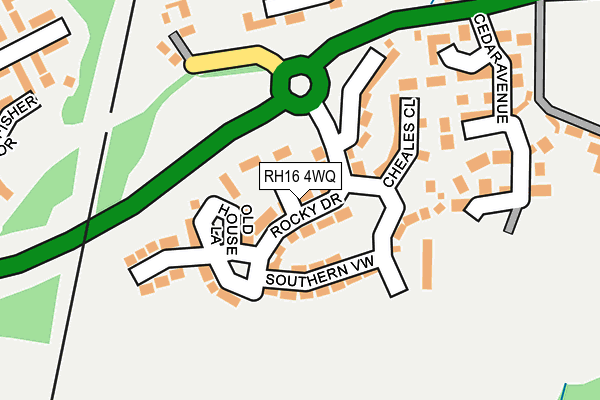 RH16 4WQ map - OS OpenMap – Local (Ordnance Survey)