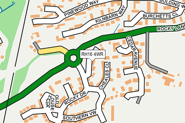 RH16 4WR map - OS OpenMap – Local (Ordnance Survey)