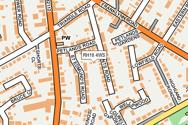 RH16 4WS map - OS OpenMap – Local (Ordnance Survey)