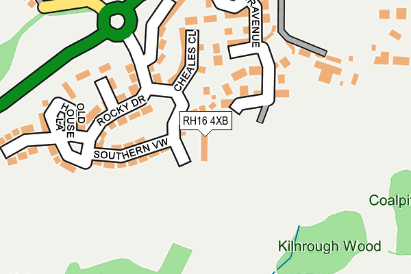 RH16 4XB map - OS OpenMap – Local (Ordnance Survey)